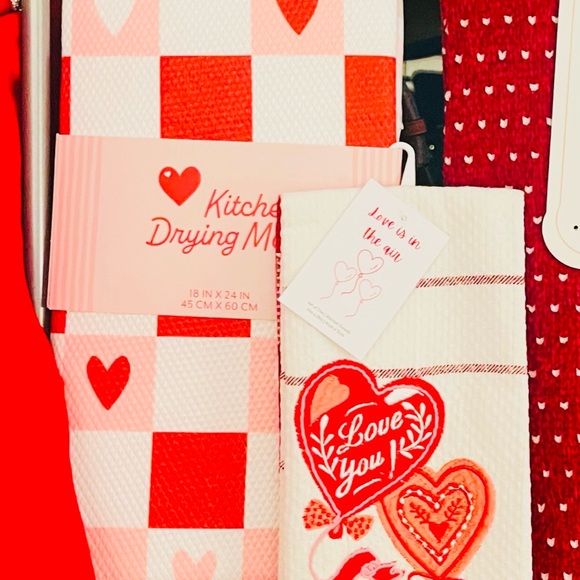 Full Of L❤️VE Embroidered Table Runner White With Red &...